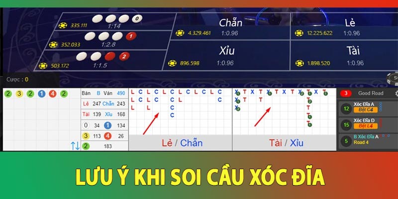 Lưu ý khi soi cầu xóc đĩa